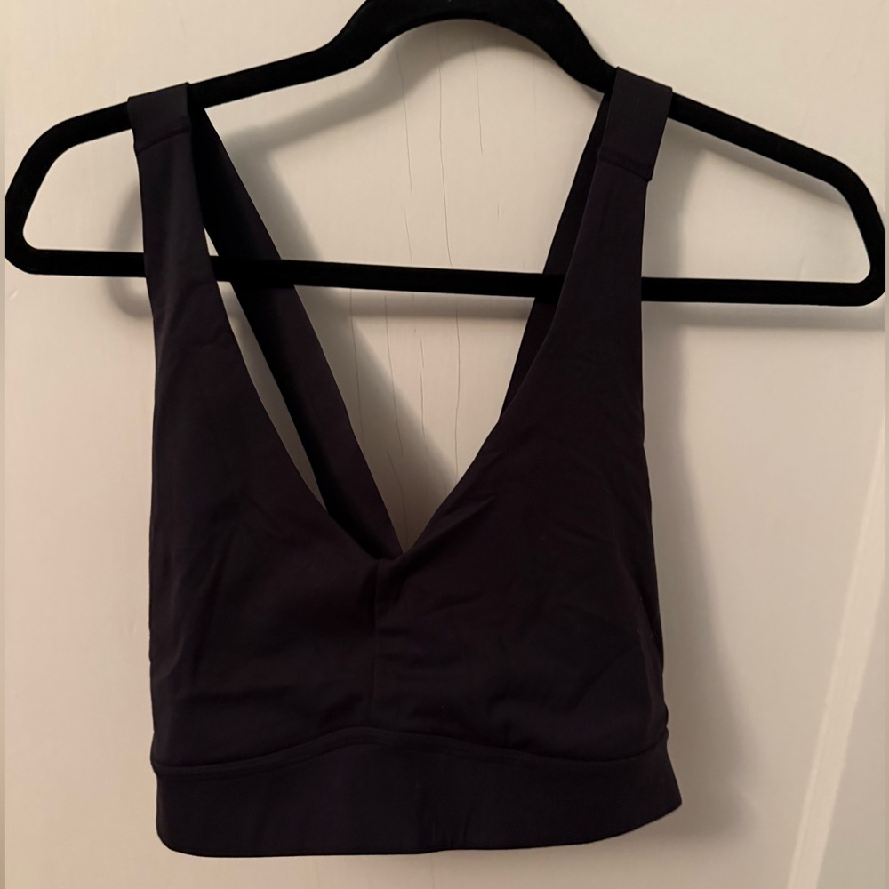 Prana Layna V Neck Black Sports Bra XL